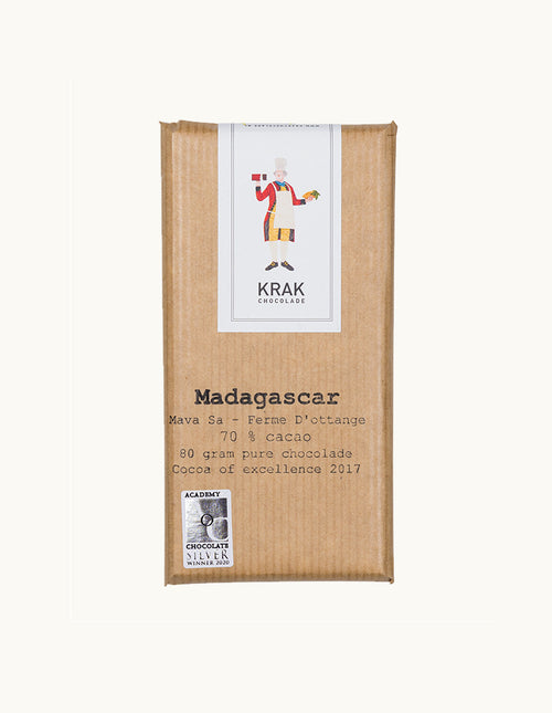 Krak Chocolade Madagascar Mava Sa d'Ottange  70% Cacao Dark Chocolate 80 Gram Bar
